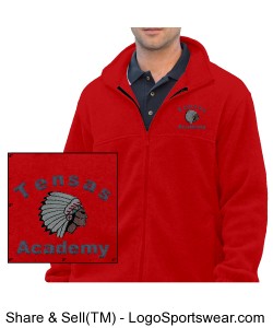 Men's Red Full-Zip Jacket with TA Logo Design Zoom